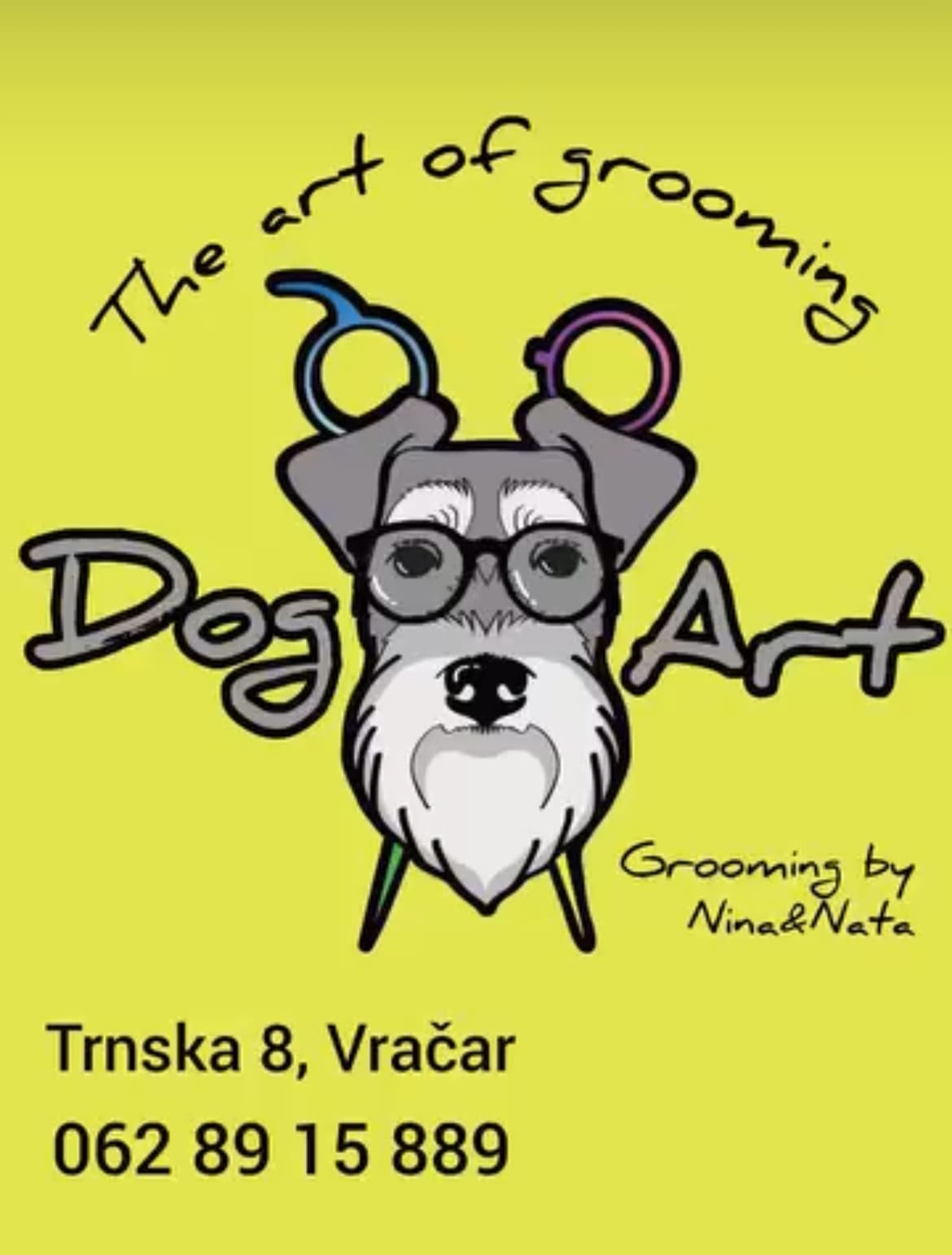 Grooming Studio Dog Art by Nina&Nata
